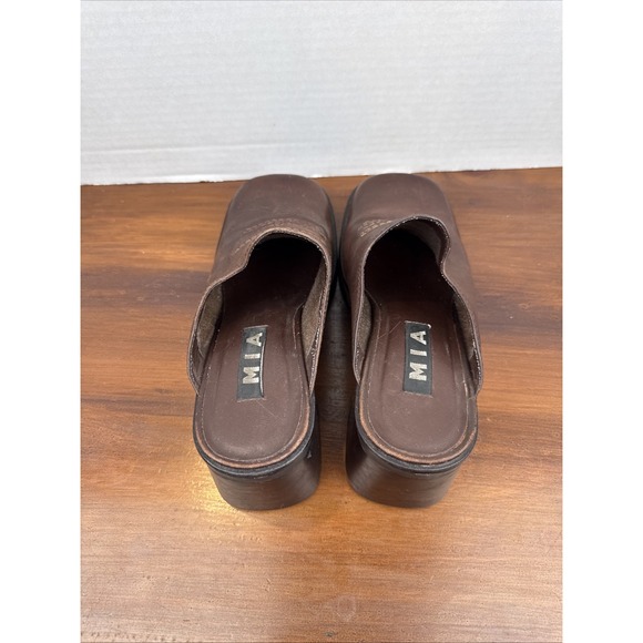 Vintage Women's Y2K Mia Slip On Chunky Heels Mule Shoes Size 8M - Picture 7 of 11